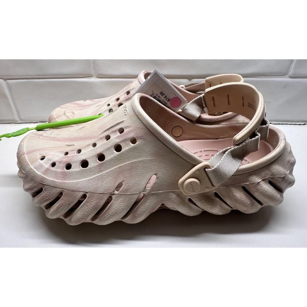 NWT Crocs Echo Marbled Clog Slip On Sandal Quartz Size Mens 6 Womens 8 - Picture 6 of 7